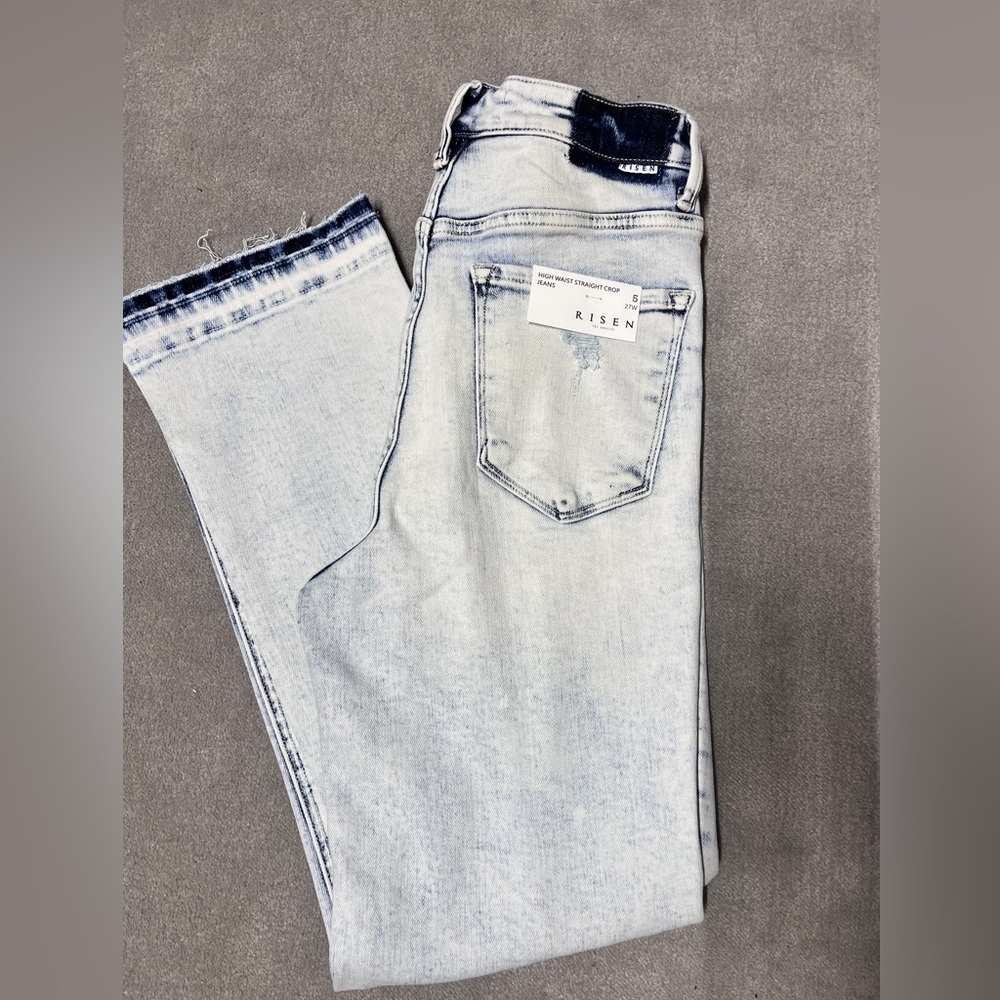 🚫SOLD🚫 Risen Light Blue Women's Jeans raw hem